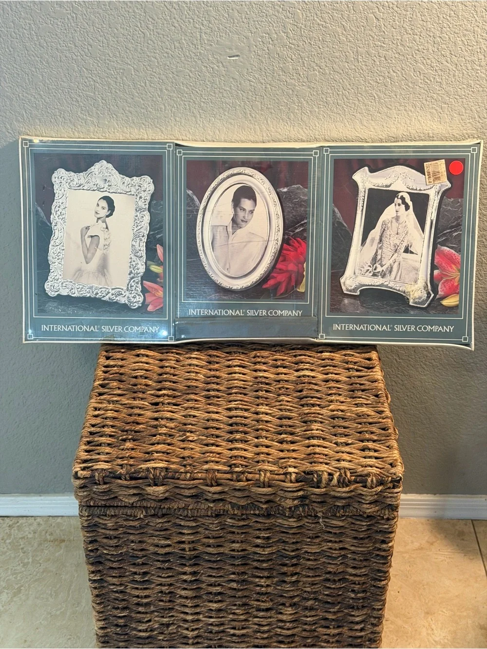 International Silver Company Silverplated Set of 3 Victorian Frames 5x7” Photos